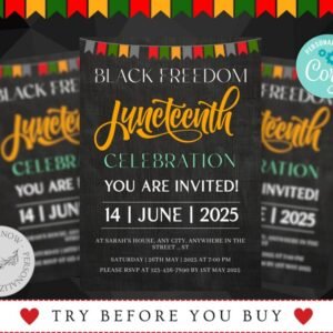 Juneteenth Celebration Invitation Printable