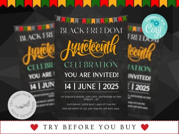 Juneteenth Celebration Invitation Printable