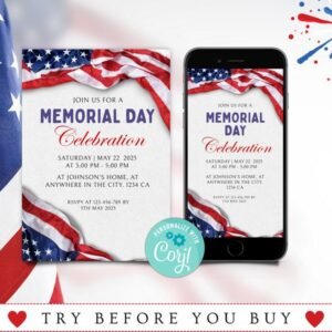 Memorial Day Invitations Printables