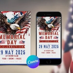 Memorial Day Invitation template