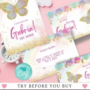 Butterfly Baby Shower Invitation