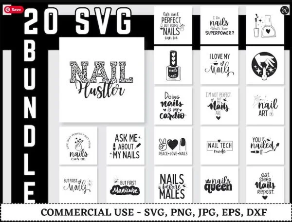 Nails Svg Bundle
