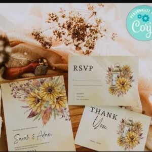 Modern Wedding Invitation Set