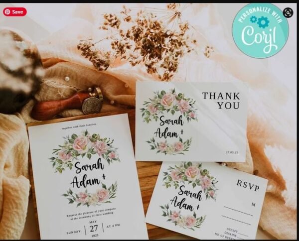 Wedding Invitation Template Suite