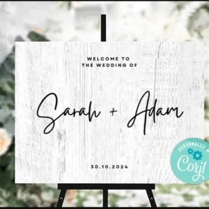 Minimalist Wedding Welcome Sign