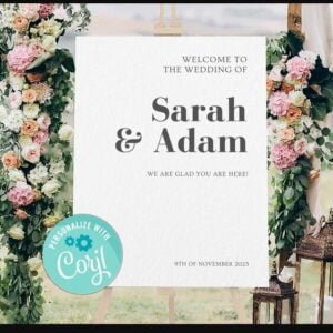 Minimalist Wedding Welcome Signs