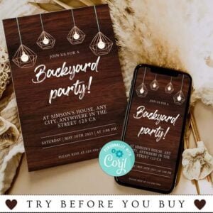 Backyard Party Invitations Templates