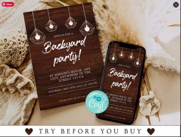 Backyard Party Invitations Templates