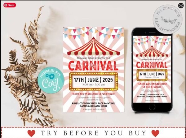 Editable Carnival Flyer Template
