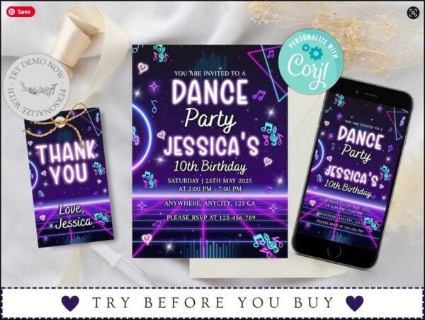 Dance Party Invitation