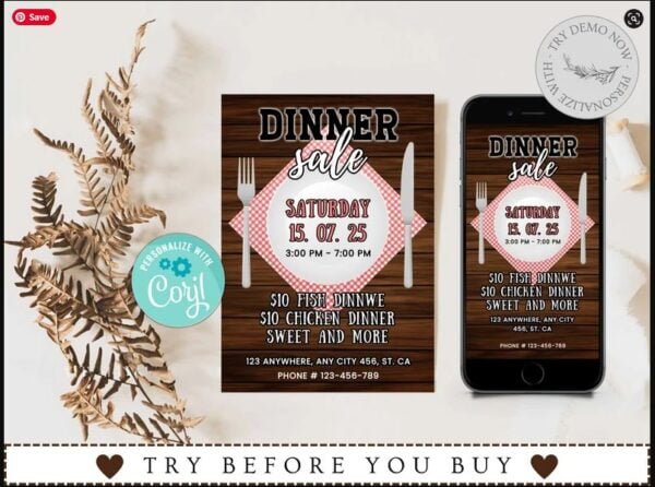 Dinner Sale Flyer