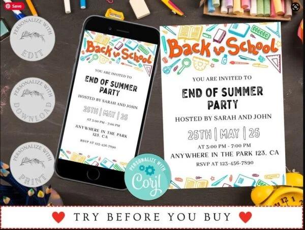 Back To School Invite