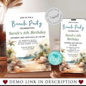 Girl Beach Party Birthday