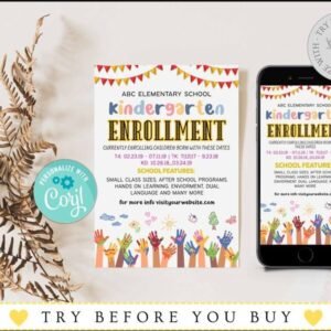 Kindergarten Enrollment Registration Flyer