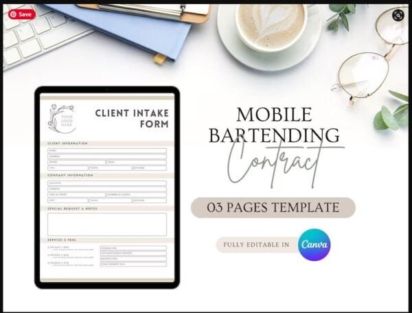 Mobile Bartending Contract Template