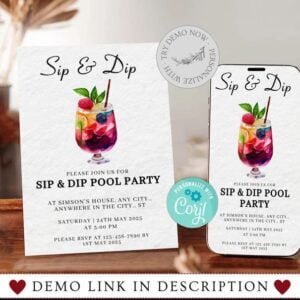 Pool Party Invitation