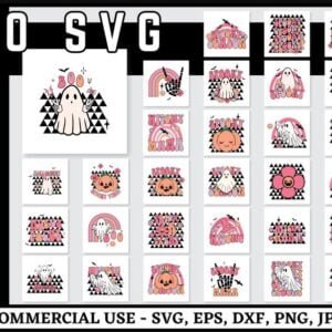 Retro Halloween Bundle Svg