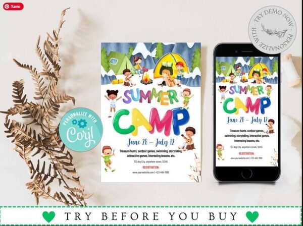 Summer Camp Flyer Editable