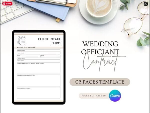 Wedding Officiant Contract