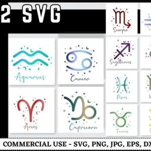 Zodiac Signs Svg Bundle