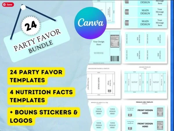 24 Party Favor Template