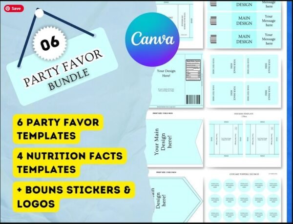 6 Party Favor Template