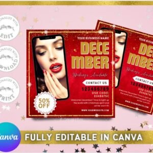 December Booking Canva Flyer