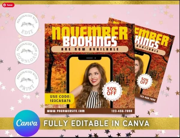 November Bookings Flyer Template