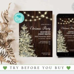 Christmas Party Invitation Editable