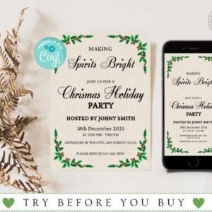 Christmas Party Invitations Template