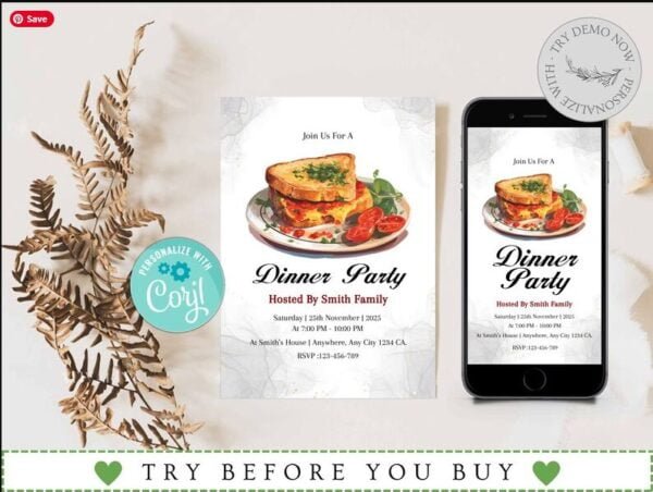 Dinner Party Invitation Template