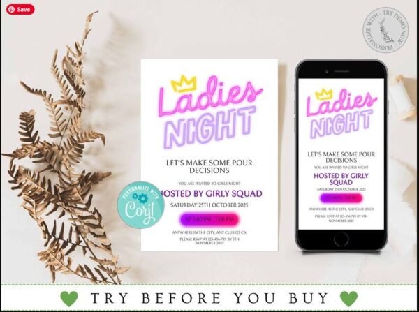 Girls Night Invitations