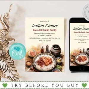 Italian Dinner Invitation