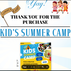 Kids Summer Camp Printable