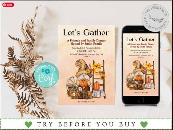 Let's Gather Invitation Template