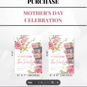 Mothers Day TeaParty Invitations