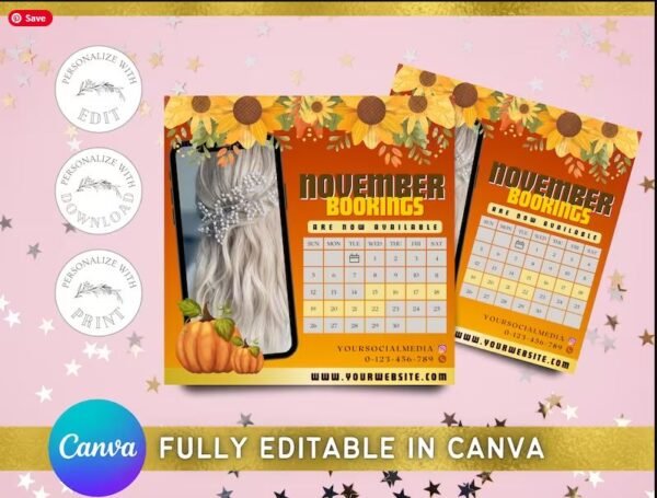 November Calendar Booking Flyer