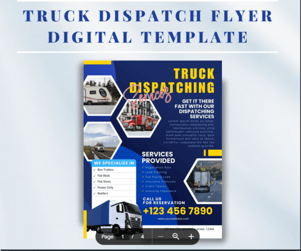 Truck Dispatch Flyers Editable