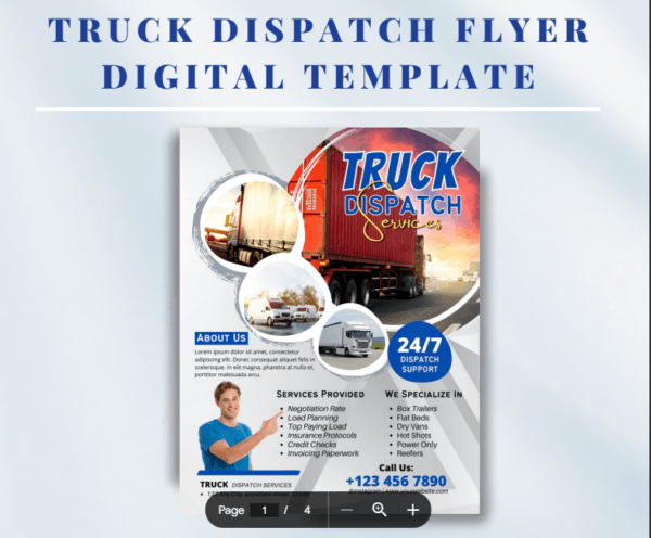 Truck Dispatch Flyer Editable