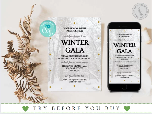 Winter Gala Party Invitation