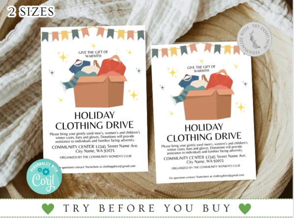 Holiday Clothing Drive Flyer