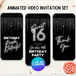 Animated Sweet Sixteen Birthday