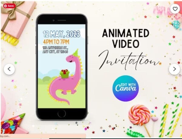 Dinosaur Invitation