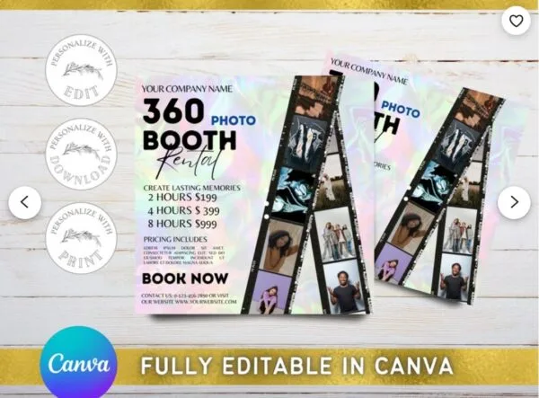 360 Photobooth Digital Flyers