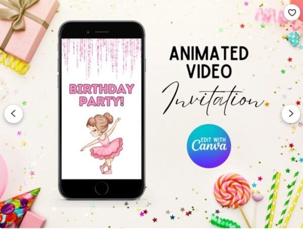 Ballerina Video Invitation