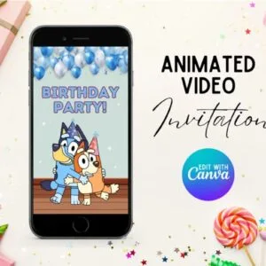 Bluey Birthday Invitation
