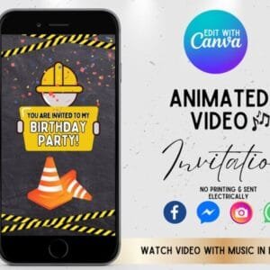 Animated Construction Invitation