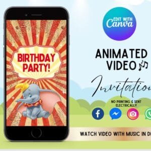 Dumbo Electronic Birthday Invitation