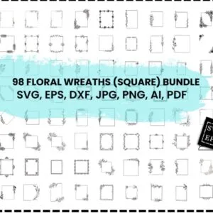 Square Wreath Svg Bundle