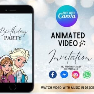 Animated Frozen Theme Birthday